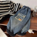 Boys Fleece-lined Jeans Fashion Children's Winter Denim Pants Kids Casual Autumn Trousers New Toddler Plush Velvet Pants 1-8Y
