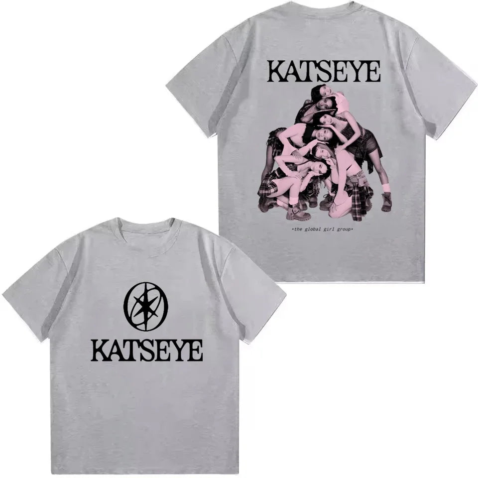 Kids T Shirt Girl Group Katseye Print Fashion Girls T Shirt Summer Casual Short Sleeve Tee Boys Clothes Children O-Neck Tee Tops