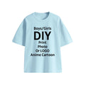 Kids Clothes Customized T Shirts for Boys Girls 100%Cotton Short-sleeve Shirt Tees Tops Personalized Team Logo Graphic T-Shirt