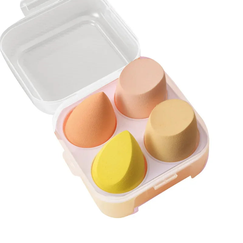 4Pcs/box Makeup Sponge Set Cute Fruit Cosmetic Puff for Foundation Cream Concealer Powder Face Make Up Blender Beauty Tools Pear