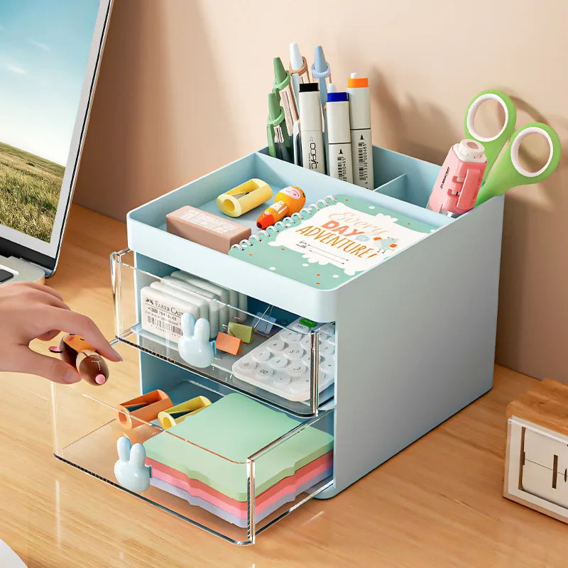 Mini Schreibtisch-Organizer mit Klarsicht-Schubladen