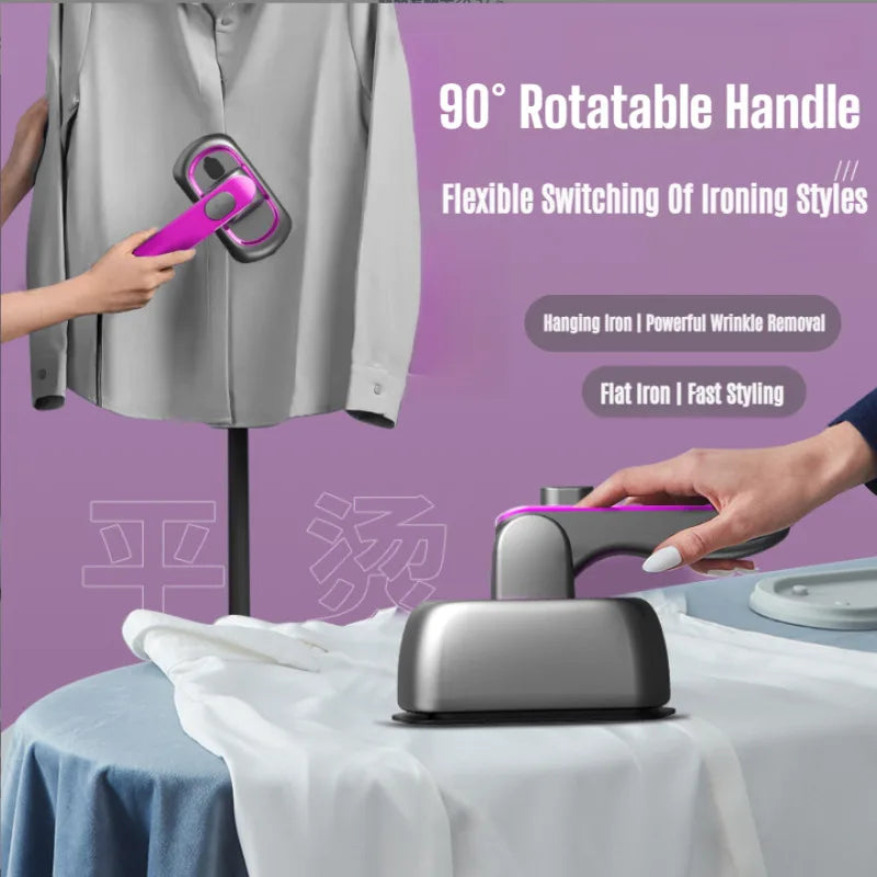 Handheld Steam Iron Portable Garment Steamer Dual Use Dry Wet Mini Travel Electric Iron for Clothes for Home Use