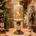 Dekorative Weihnachts-LED-Kerzen mit Schneeeffekt