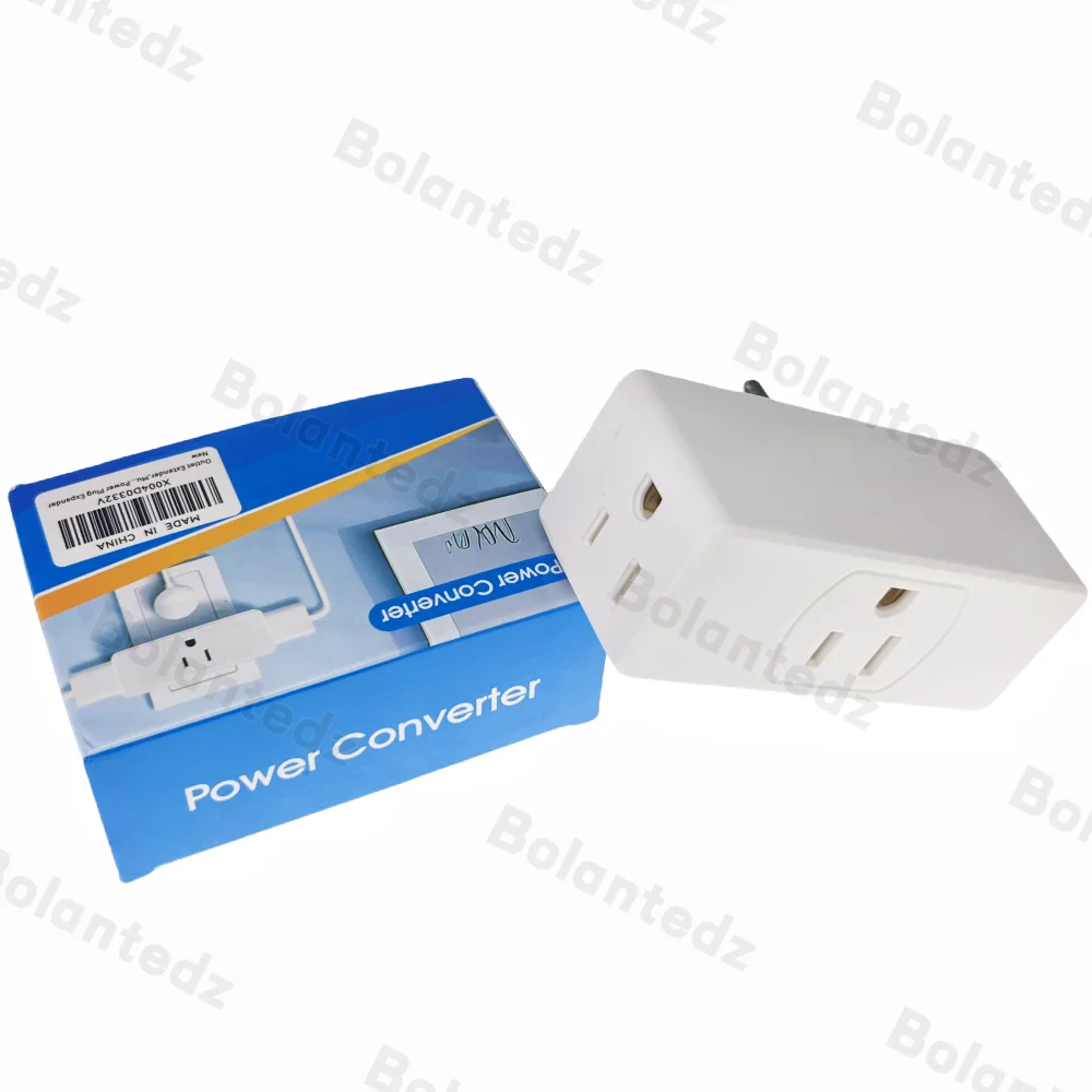 1Pc 3 Way Multi Plug Outlet Extender, Wall Outlet Expander, Small Electrical Outlet Splitter for Travel, Home, Office, Dorm