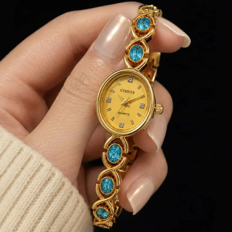 Minimalist Bracelet Watches for Women Fashion Casual Oval Dial Quartz Wristwatch Luxury Elegant Ladies Gift Clock Reloj De Mujer