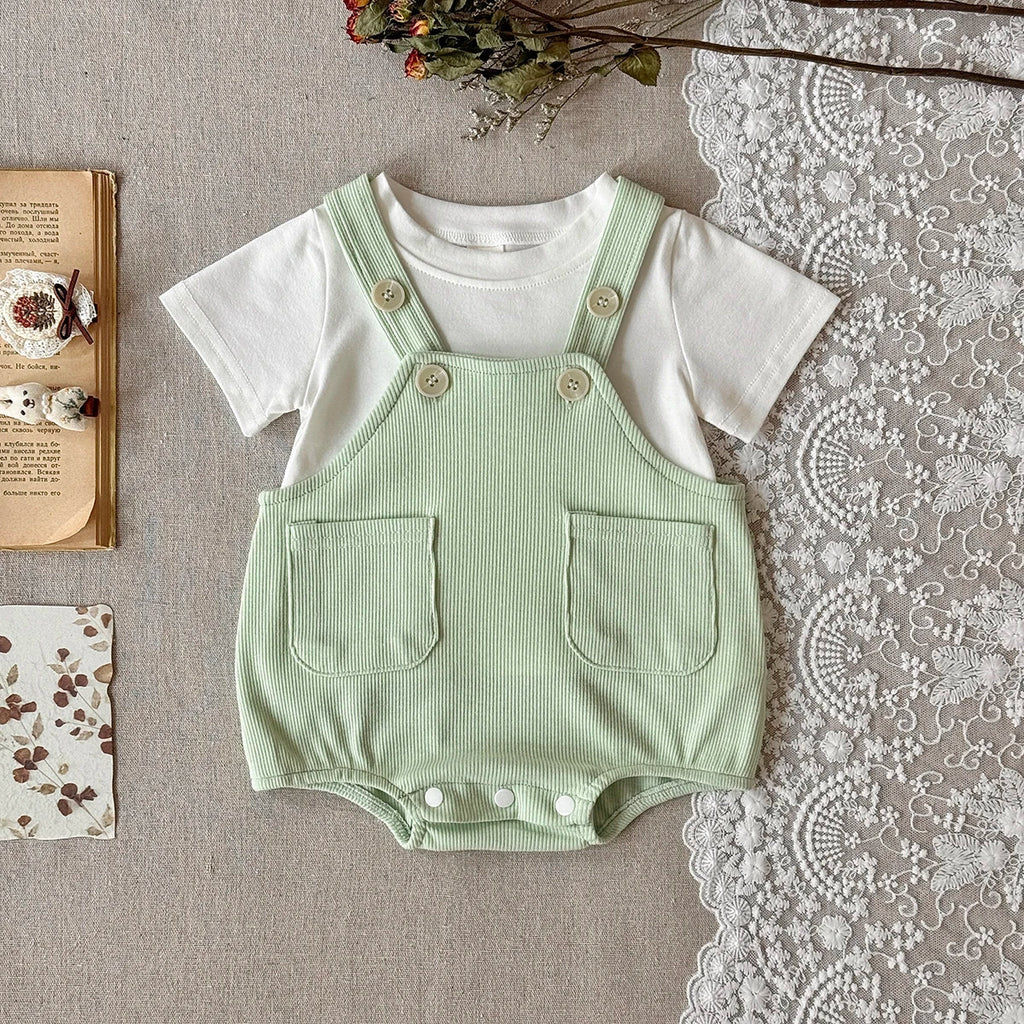 Baby Romper Fashion Toddler Clothes Short Sleeve Newborn Bodysuit Infant Jumpsuits 0-18 Months
