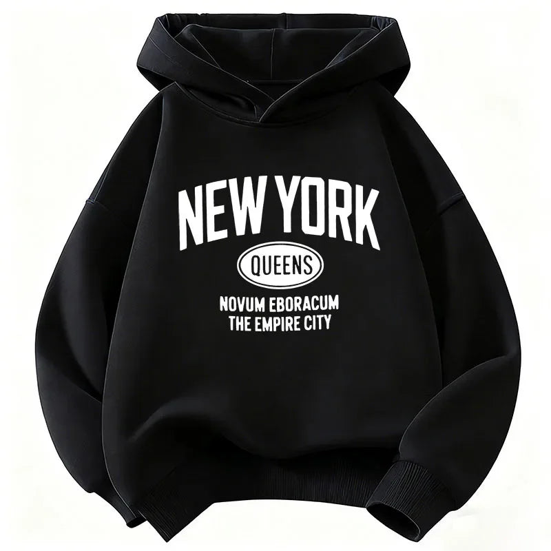 Kids New York Fashion Letter Hoodie Sweatshirt Casual Hoody for Boys & Girls Comfortable Autumn Winter Children's Clothing