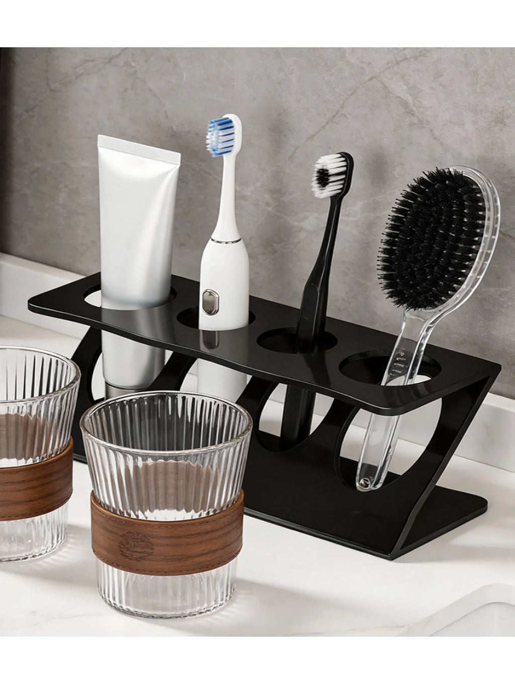 Bathroom Multifunctional Storage Rack, Toothbrush Holder, Multi-Purpose Drain Rack Organizer, Bathroom Kitchen Desktop Storage