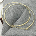 Gold And Silver Stainless Steel Necklace Collar 4mm Fashionable Jewelry Personalized Metal Collarbone Necklace Popular Accessory