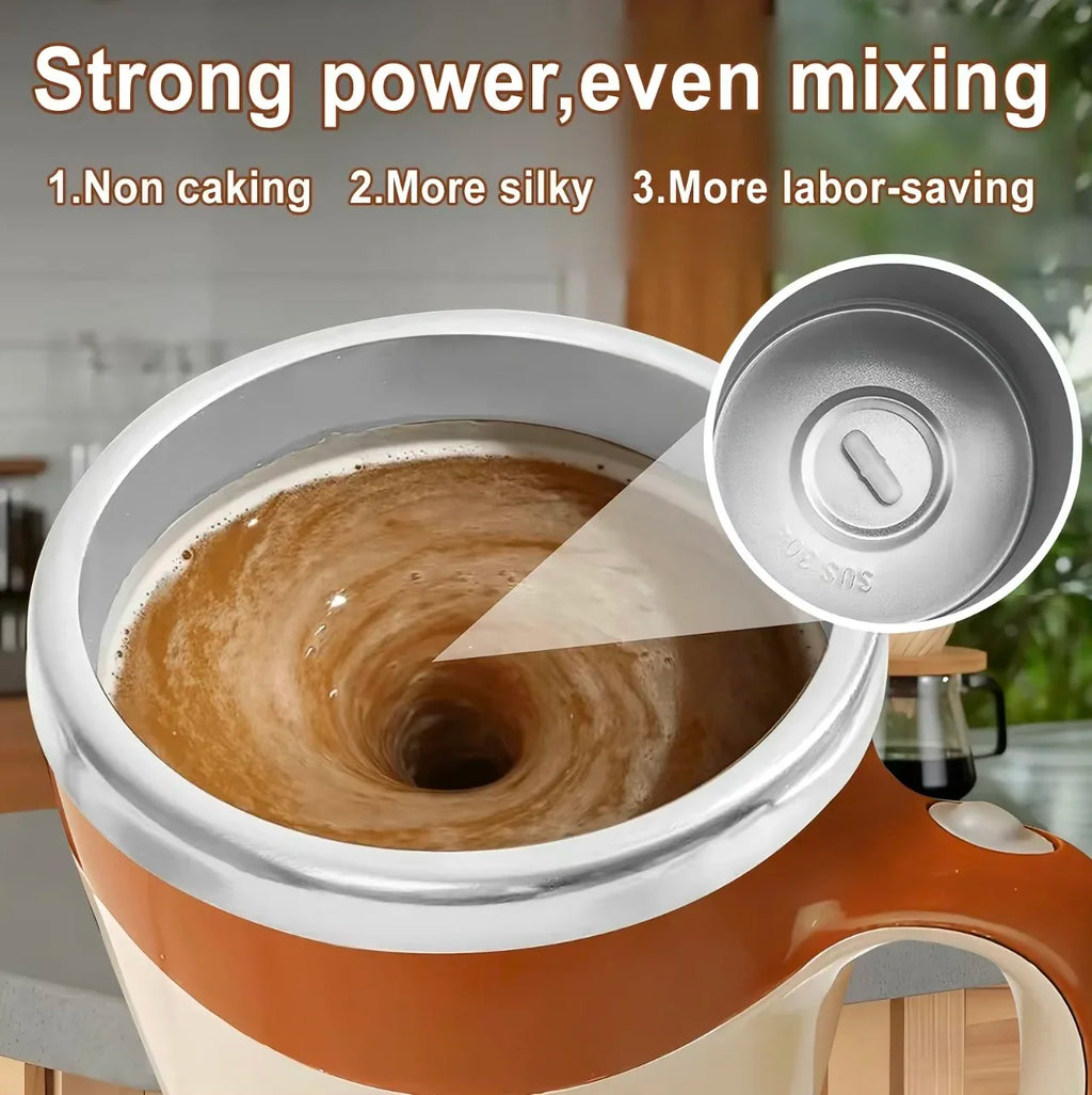 Automatic Stirring Cup Mug Rechargeable Portable Coffee Electric Stirring Stainless Steel Rotating Magnetic Home Drinking Tools