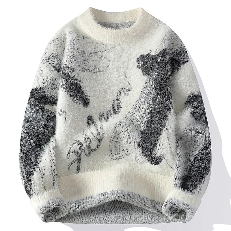 Winter Sweaters for male men thick O-neck sweater men Student youth sweaters autumn Men's wool Casual Knitwear Pullover