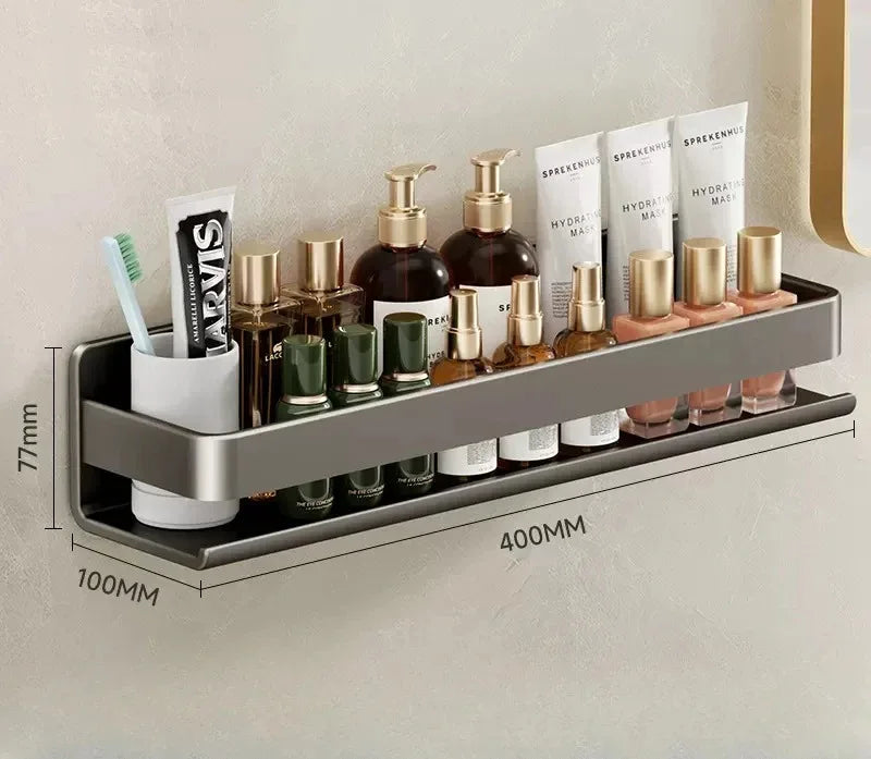 Bathroom Shelf Without Drilling Makeup Organizer Shampoo Storage Shelf Storage Rack For Kitchen Bathroom Organizer Accessorie