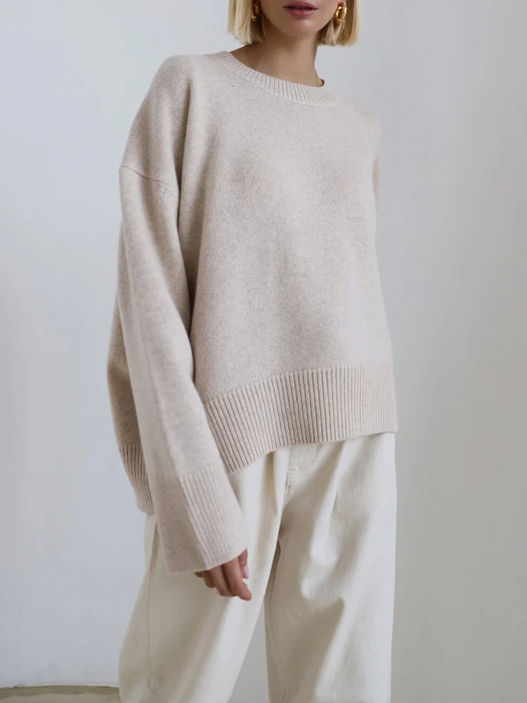 Thick Winter Sweater Women Oversized Pullover Ladies 2025 Loose Green Jumpers Pulls Vintage Beige Warm Sweaters For Women Winter