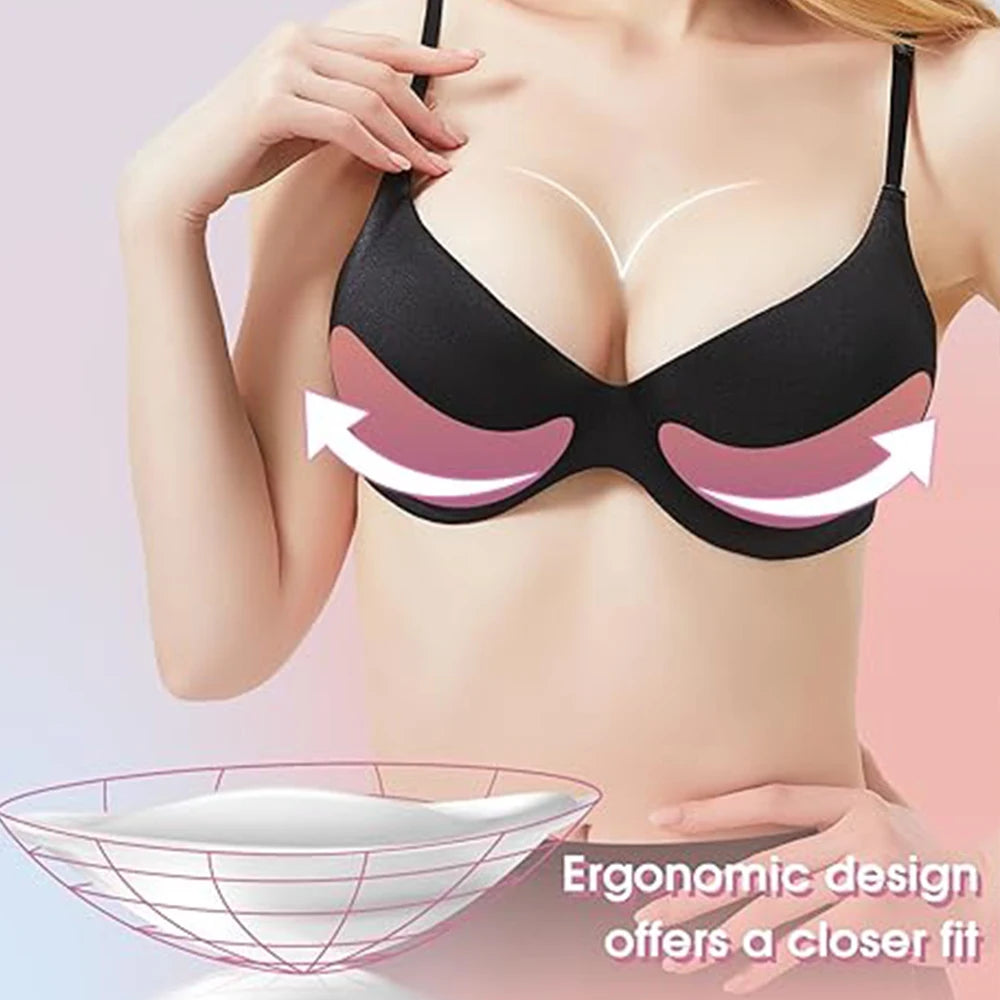 Reusable Silicone Bra Inserts Push Up Breast Pads Clear Gel Invisible Bra Padding Bust Enhancer For Bikini Swimsuit