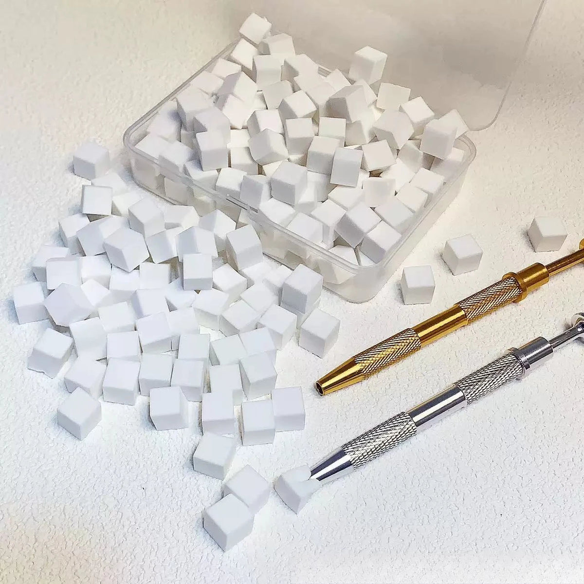 Manicure Supplies Set: Square Nail Art Sponge + Gradient Nail Brushes +Gel Polish Grab Pen- All-in-One Tools for DIY Nail Design