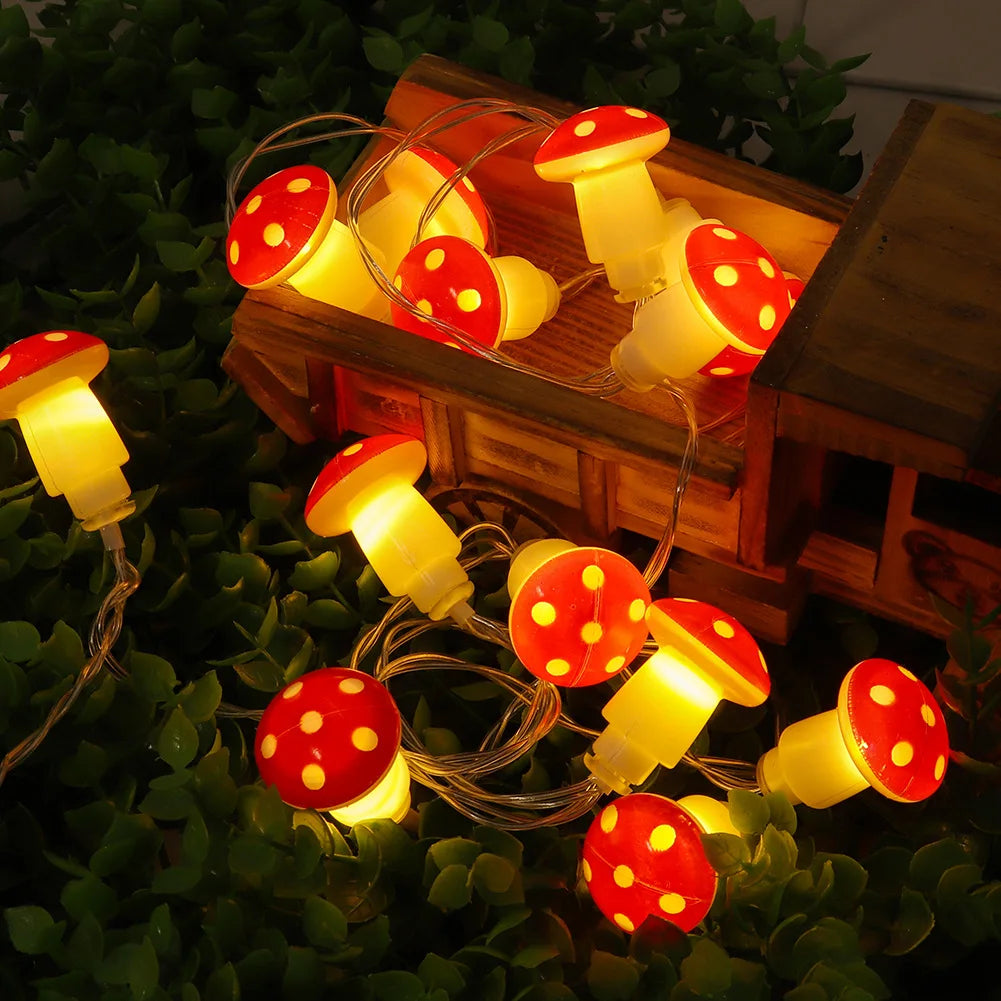 LED Pilz-Lichterkette für gemütliche Raumdeko
