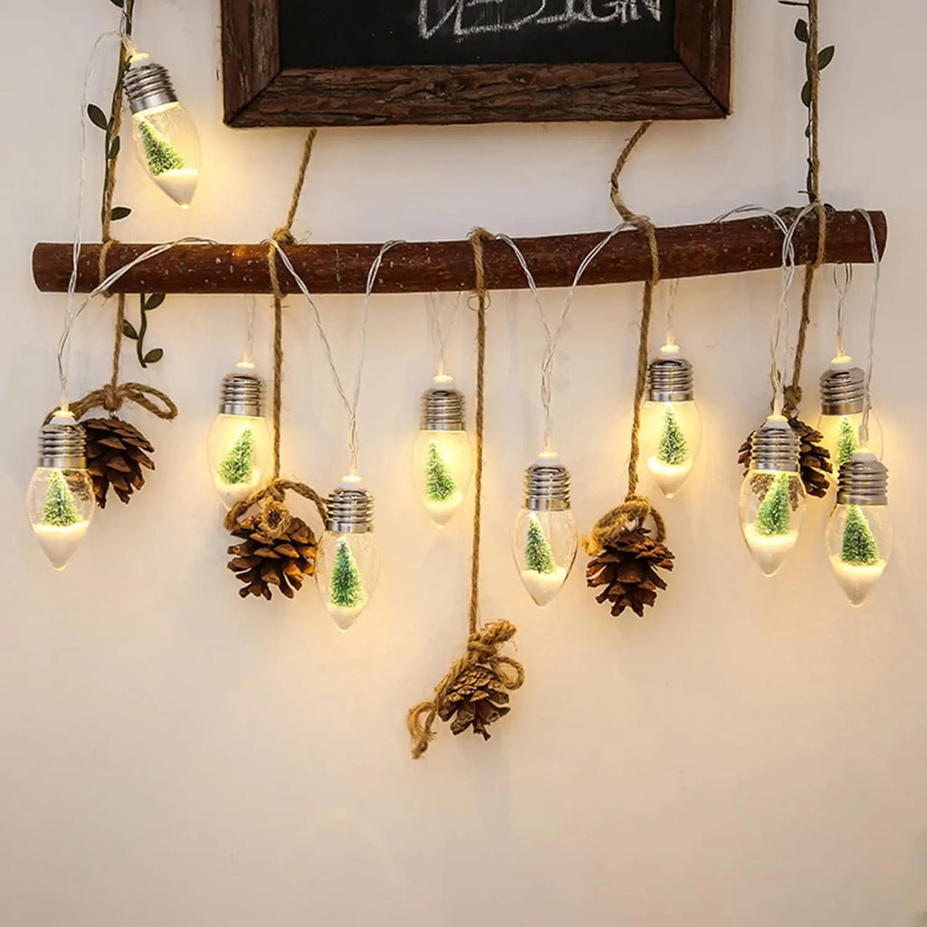 Christmas Tree Solar String Light 5m 20 Bulbs Outdoor Waterproof Fairy Lights for Porch Balcony Garden Decor Solar Fence Light