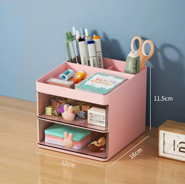 Mini Schreibtisch-Organizer mit Klarsicht-Schubladen