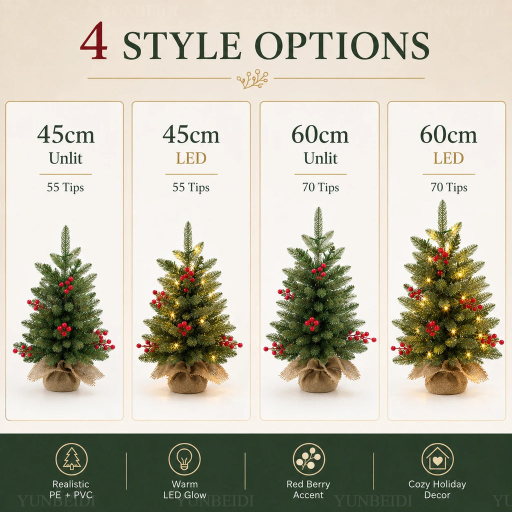 👉 Premium Weihnachtsbaum mit roten Beeren & naturgetreuen PE-Nadeln