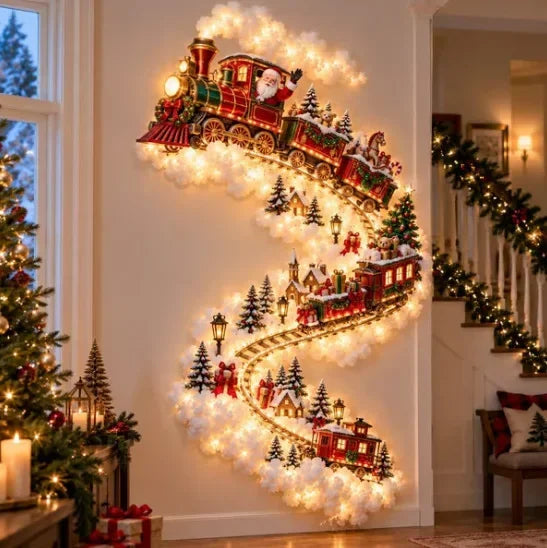 Leuchtende Weihnachts-Wanddekoration – Magische LED-Festbeleuchtung