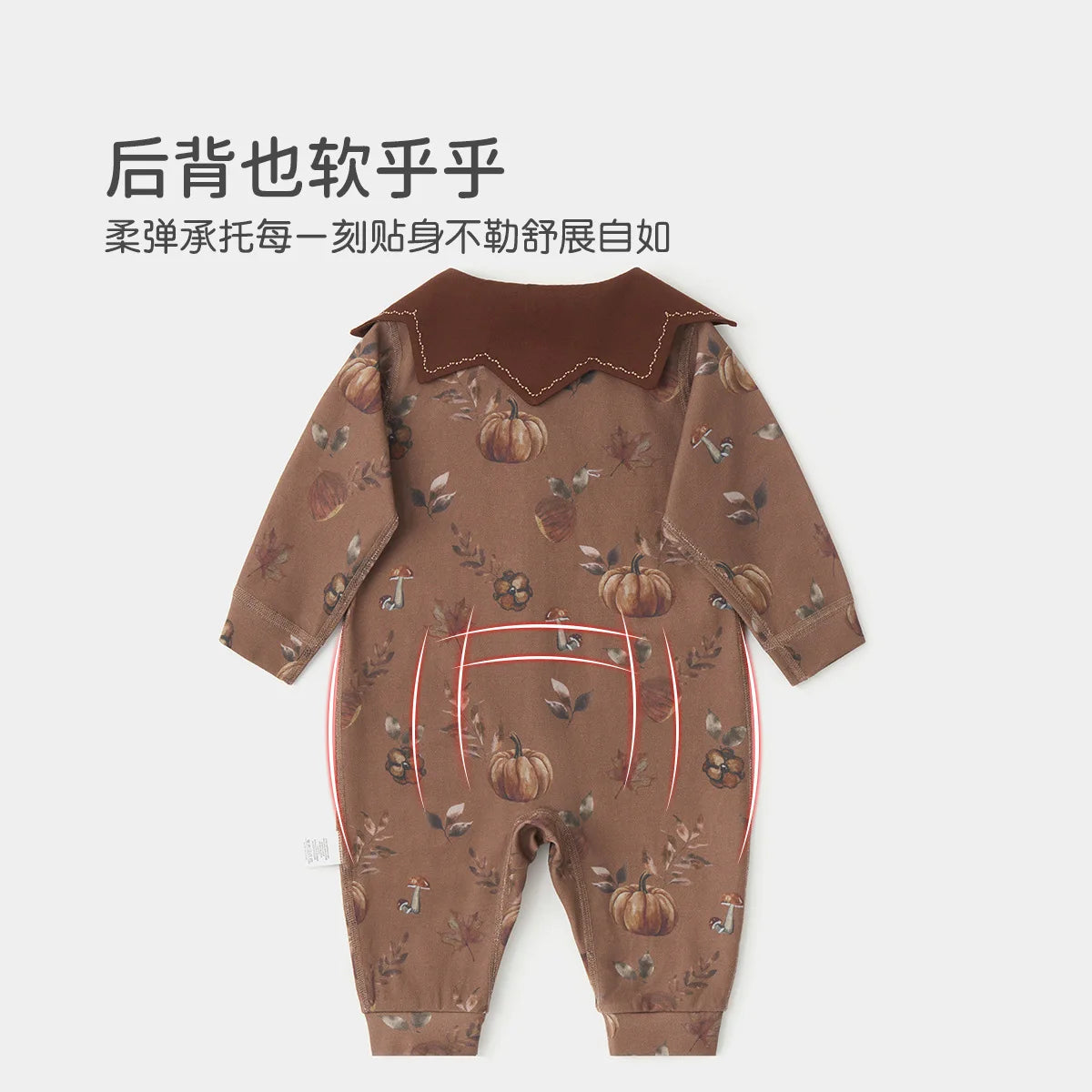 Baby Romper 100% Cotton Seamless Long Sleeve Front Button Newborn Jumpsuit All Seasons Soft Breathable Outfits for 0-24M
