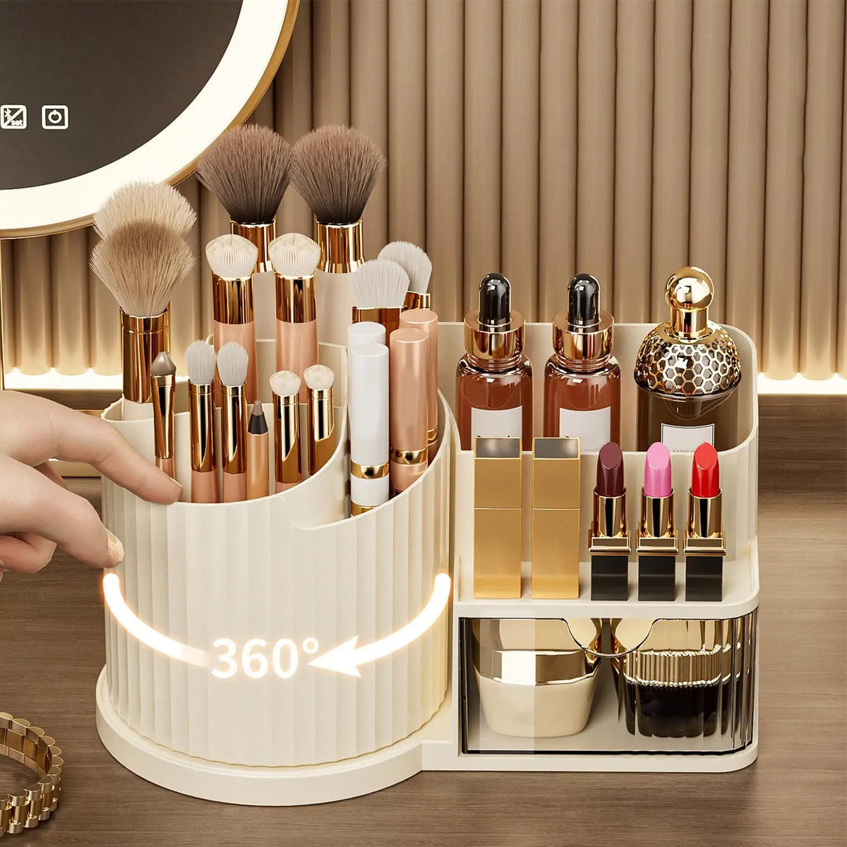Drehbarer 360° Make-up Organizer – Große Kapazität