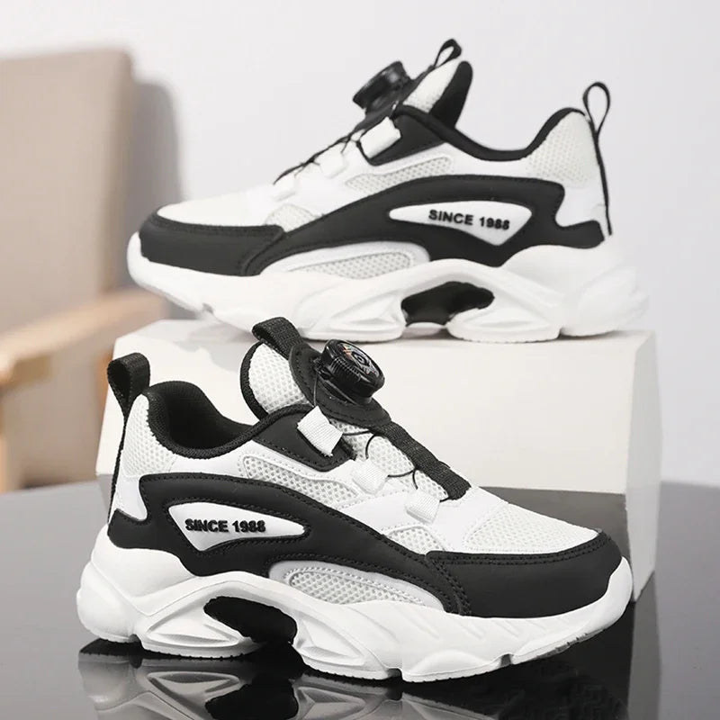 Kids White Sneakers Anti Skid Outdoor Sport Tennis Breathable Casual Children Comfortable Walking Shoes Size 28-40