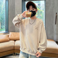 Children Brief Style Hoodie Sweatshirt for Boys European and American Street Fashion Clothing Kids Retro Simple Pullover Tops