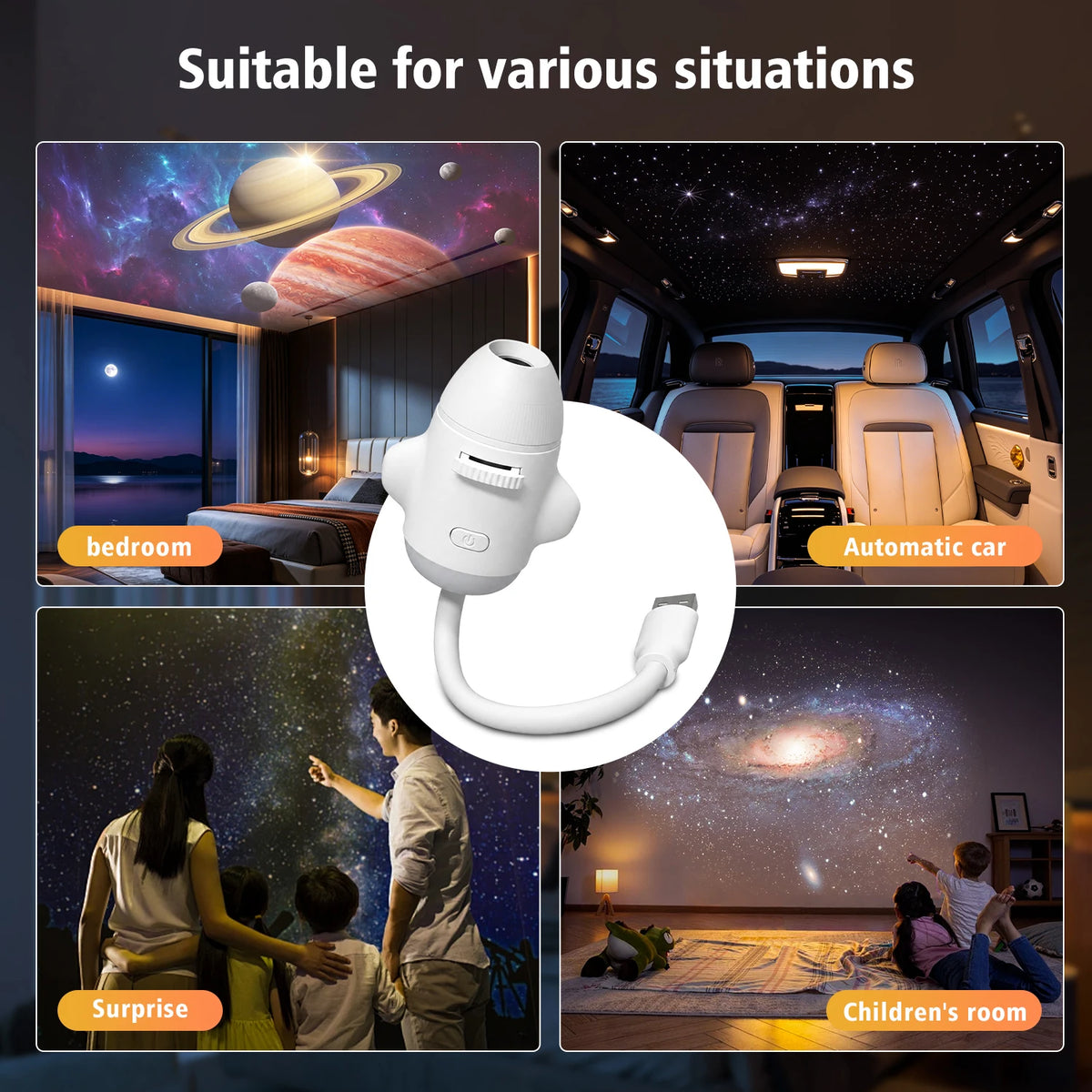 👉 Ambiente LED USB-Projektionslampe für Räume