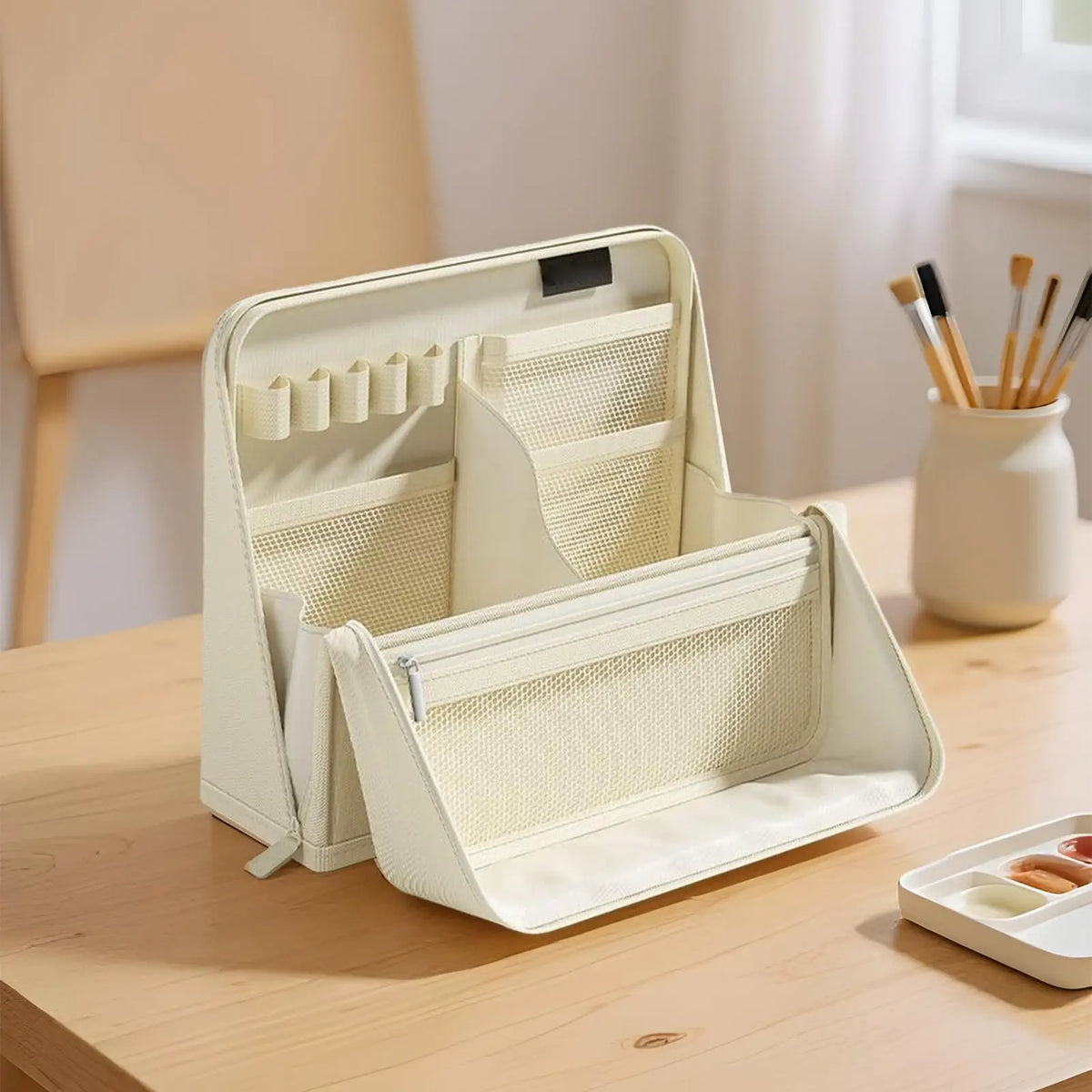Large Pencil Case Aesthetic Waterproof Storage Organizer Standing Pencil Case Pen Holder for Stationery Supplies Home College