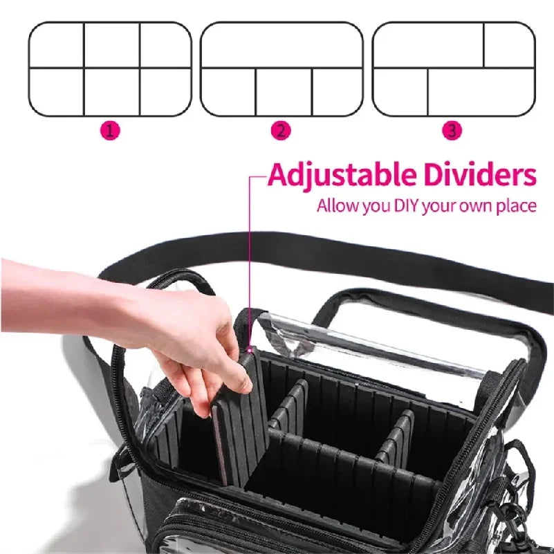 Profession Makeup Case Fashion Beautician Cosmetics Organizer Tool Storage Box Suitcase for Women Large Capacity Make Up Bag