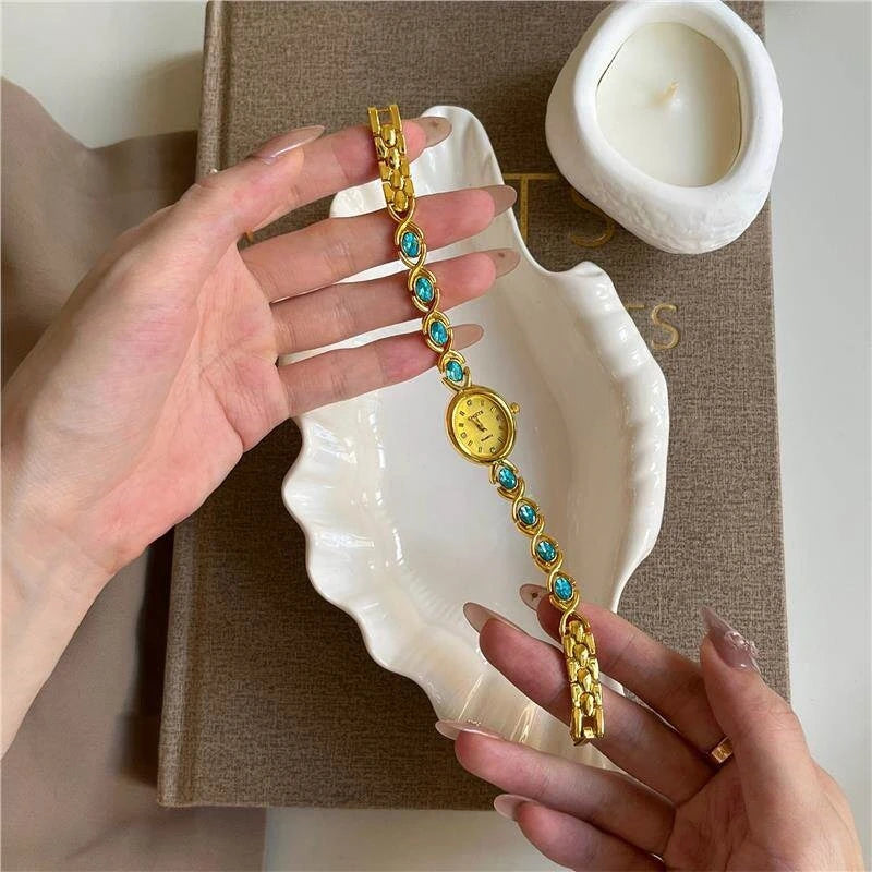 Minimalist Bracelet Watches for Women Fashion Casual Oval Dial Quartz Wristwatch Luxury Elegant Ladies Gift Clock Reloj De Mujer
