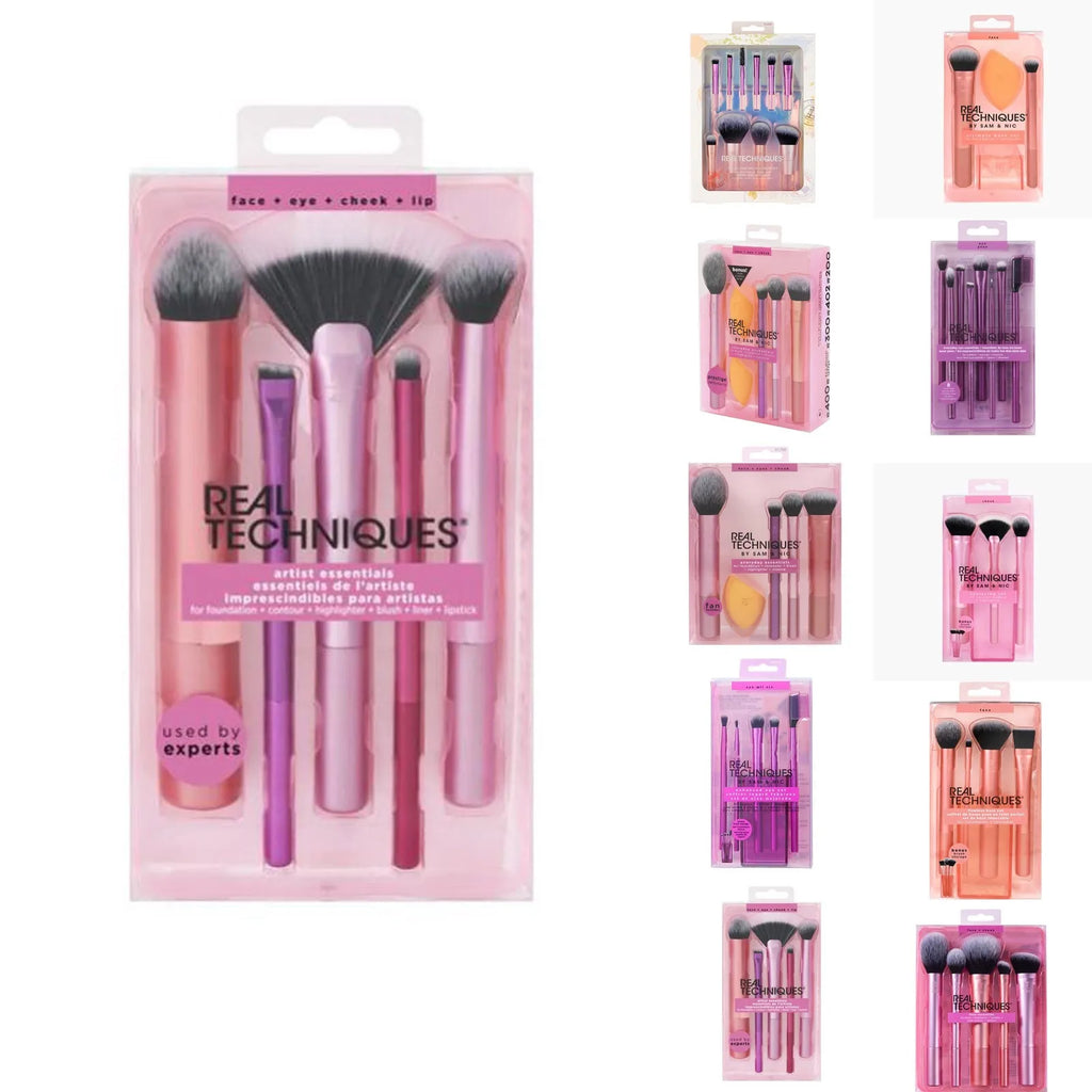 Elegantes Kosmetikpinsel-Set mit Aufbewahrung
