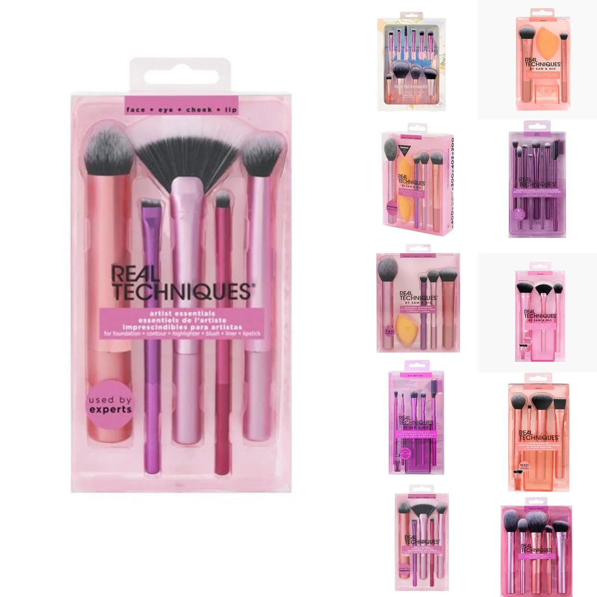 Elegantes Kosmetikpinsel-Set mit Aufbewahrung