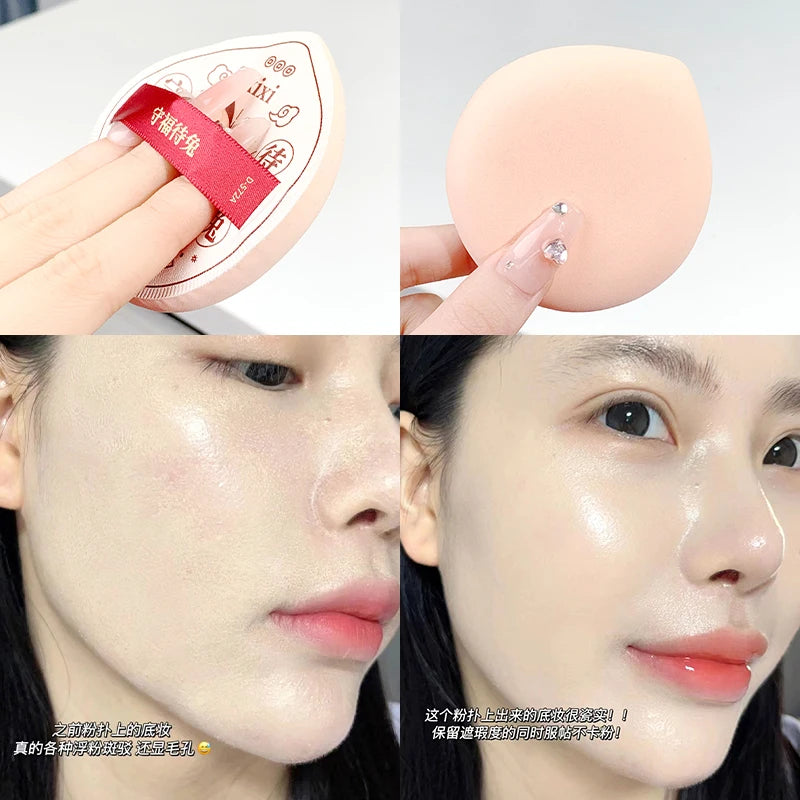 Festive Limited Edition Powder Puff Gift Box Set Makeup Sponge Soft Elastic Cotton Air Cushion Foundation  Dry and Wet Dual Use