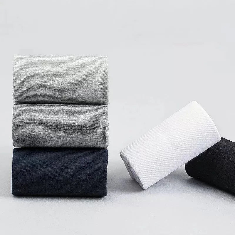 10 Pairs/Lot High Quality Men's Socks Black Business Cotton Socks Breathable Soft Regular Thickness Four Season Male Gifts Sox