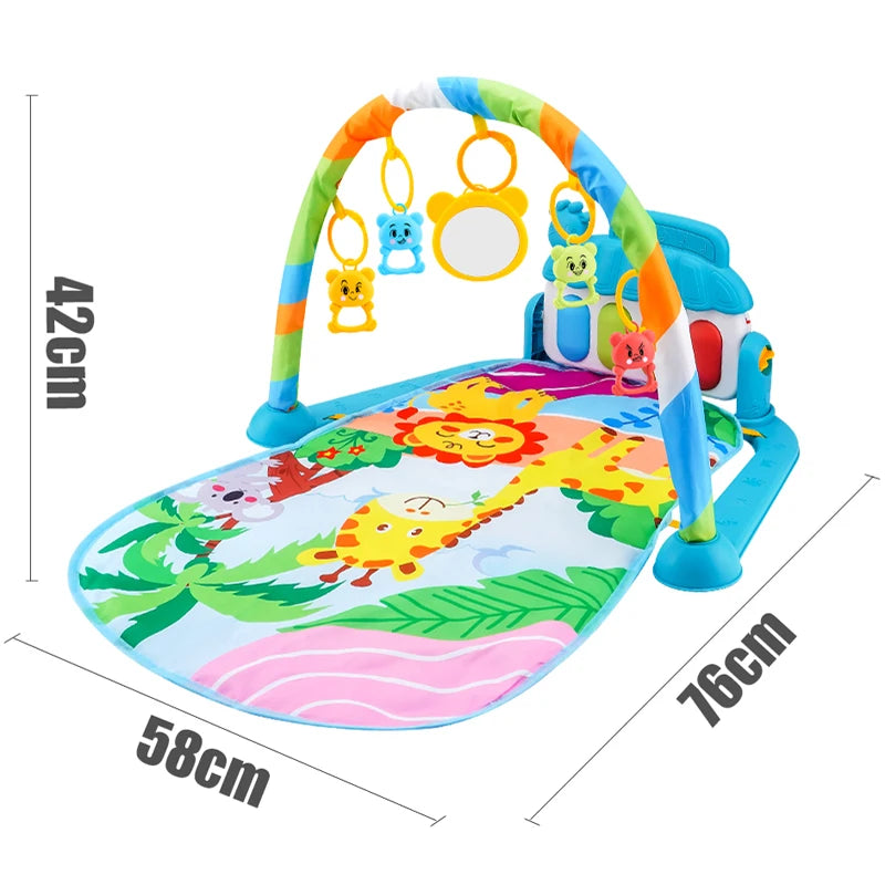 Baby Fitness-Stand Musik-Spielmatte Aktivitätsspielzeug Neugeborenen-Klavier Krabbeldecke Pedalspielpad Frühpädagogik 0-36 Monate Geschenke