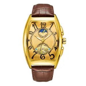 Luxurious and High-End Light Luxury Watch for Men, Fully Automatic Mechanical Watch with Hollow Design, Fashionable Business Casual Niche Versatile Stylish Trendy Men's Wristwatch, Best-Selling Watch, Top Choice for Men's Gif