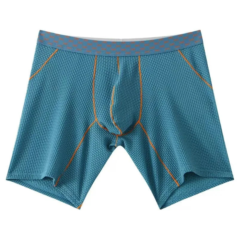 Men’s Boxer Briefs Breathable Soft Stretch Underwear High Elastic Comfortable Plain Color Shorts