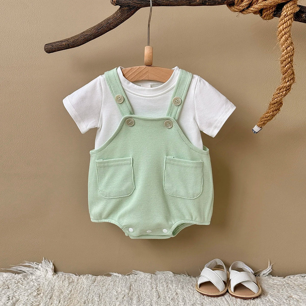 Baby Romper Fashion Toddler Clothes Short Sleeve Newborn Bodysuit Infant Jumpsuits 0-18 Months