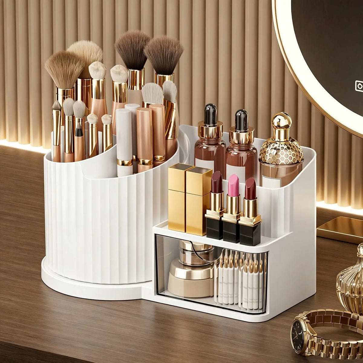 Drehbarer 360° Make-up Organizer – Große Kapazität