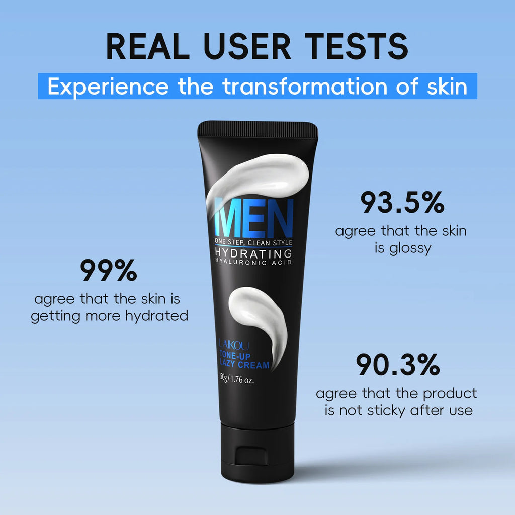 LAIKOU Men BB Cream Natural Whitening Revitalising Nourishing Brighten Cream  Face Foundation Tone Up Cream Lazy Concealer 50g
