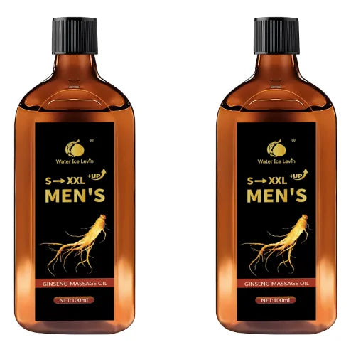 S-XXL +UP Men's Ginseng Massage Oil with Shea Butter - Hydrates & Firms Skin, Boosts Moisture