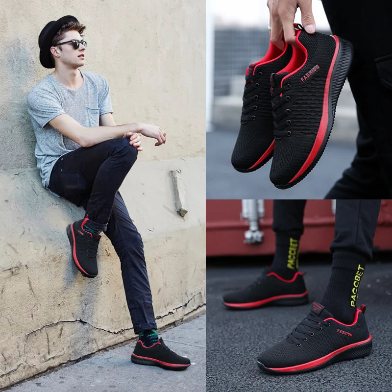 Sneakers Men Running Walking Knit Shoes Fashion Casual High Quality Sport Athletic Gym Lightweight Men Casual Shoes