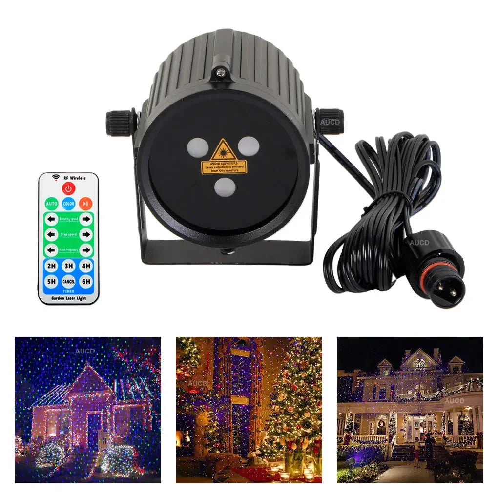 Outdoor IP65 Remote Moving RGB Laser Starry Sky Lawn Lamps Garden Yard Christmas Party Decoration Show Projector Night Lighting
