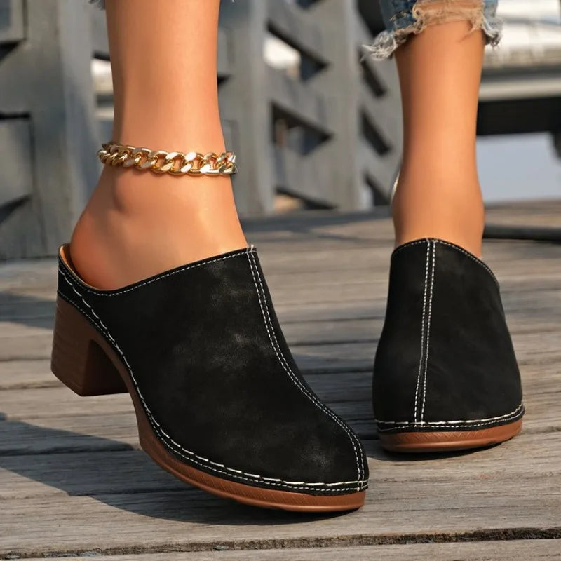 Women High heels Wedge  Sandals  New Summer Fashion SlippersLady's breathable head-covering slippers