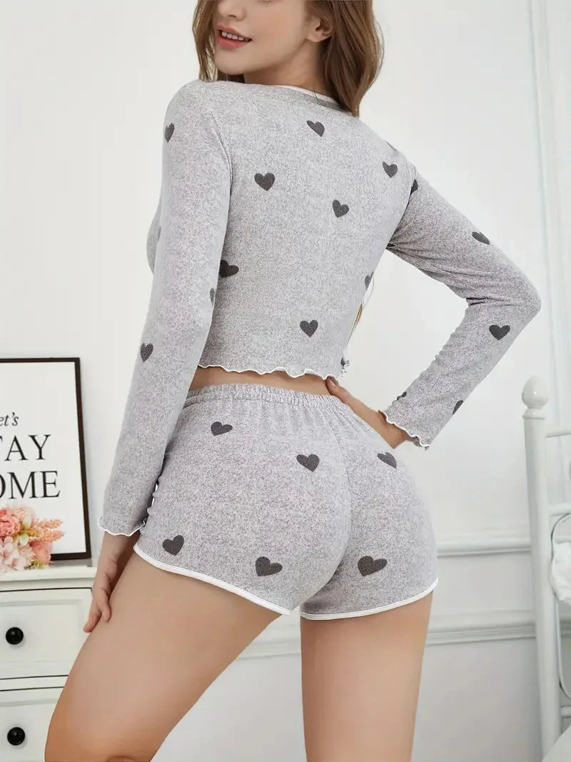 Winter Pajama Women Winter Pajamas Pj Sets Woman Sleepwear Women's Night Wear for Ladies Two-piece Set Pyjama Femmes Home Suit