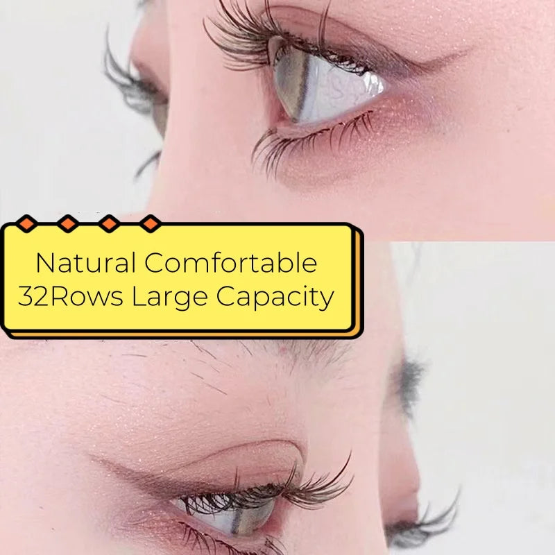 MIAOJIE 32Rows Eyelash Book High Quality Manga Lashes Cluster Lashes Manhua Eyelashes Elf Makeup Strand Eyelashes Douyin Makeup