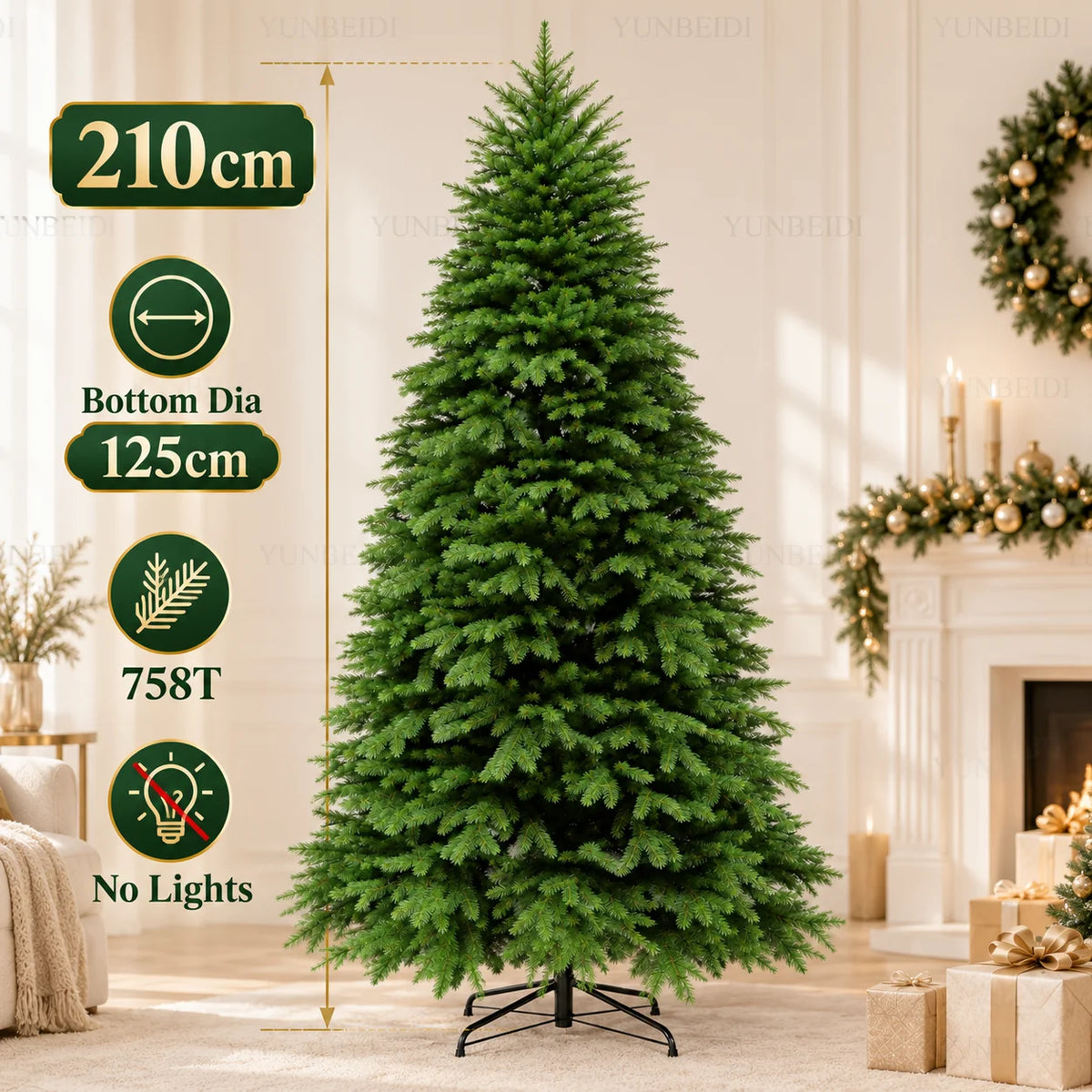 Königlicher Nordmann-Weihnachtsbaum – 100% PE Real-Touch