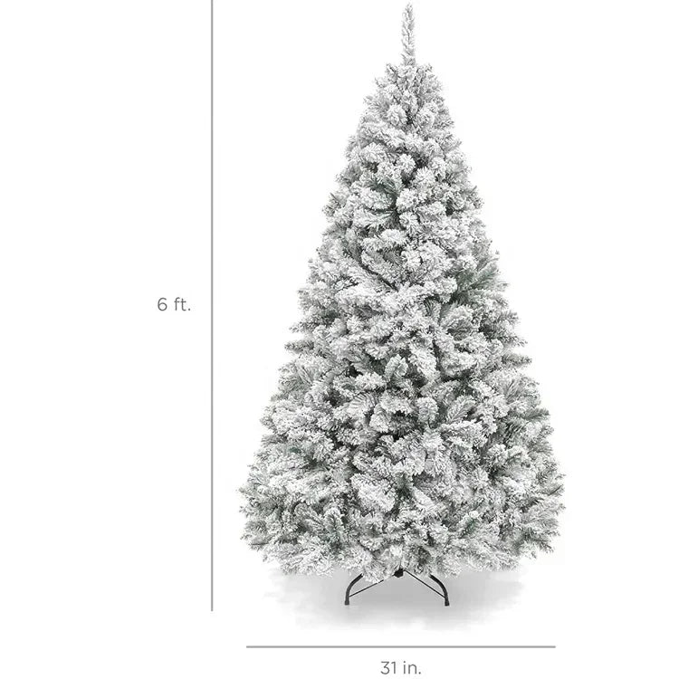 👉 Weißer verschneiter Weihnachtsbaum – Zauberhafte Winteroptik